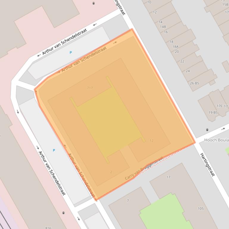 Kaart van postcodegebied 3511MZ.