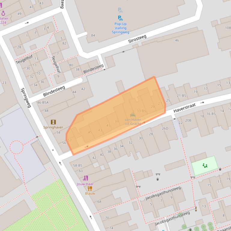 Kaart van postcodegebied 3511NB.