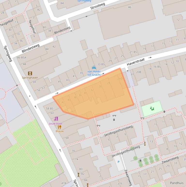 Kaart van postcodegebied 3511ND.