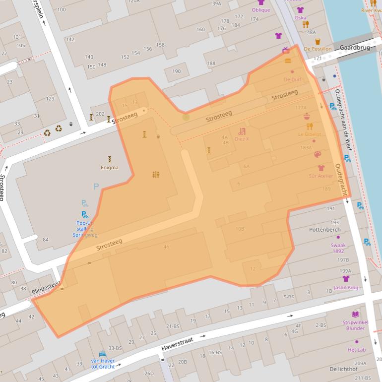 Kaart van postcodegebied 3511NE.