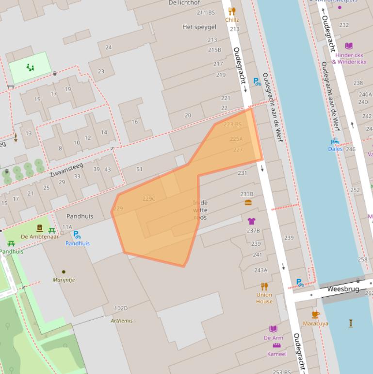 Kaart van postcodegebied 3511NJ.