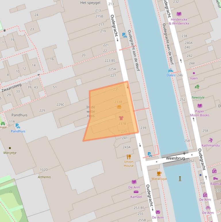 Kaart van postcodegebied 3511NK.