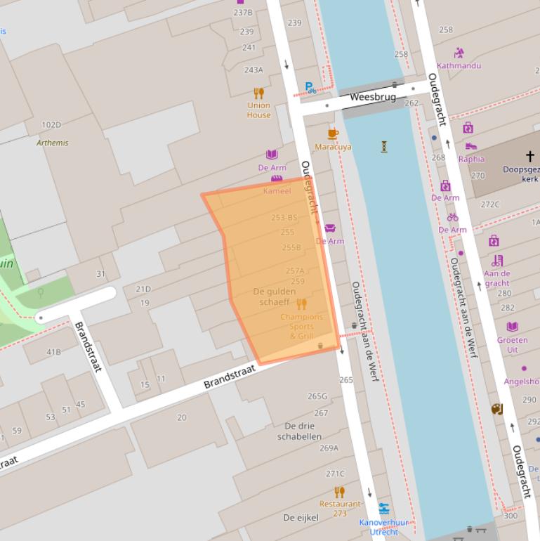 Kaart van postcodegebied 3511NM.