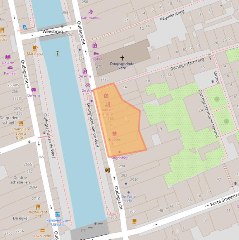 Kaart van postcodegebied 3511NW.