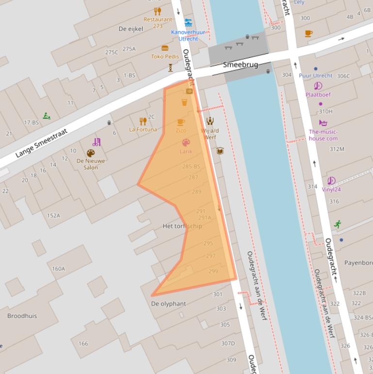 Kaart van postcodegebied 3511PA.