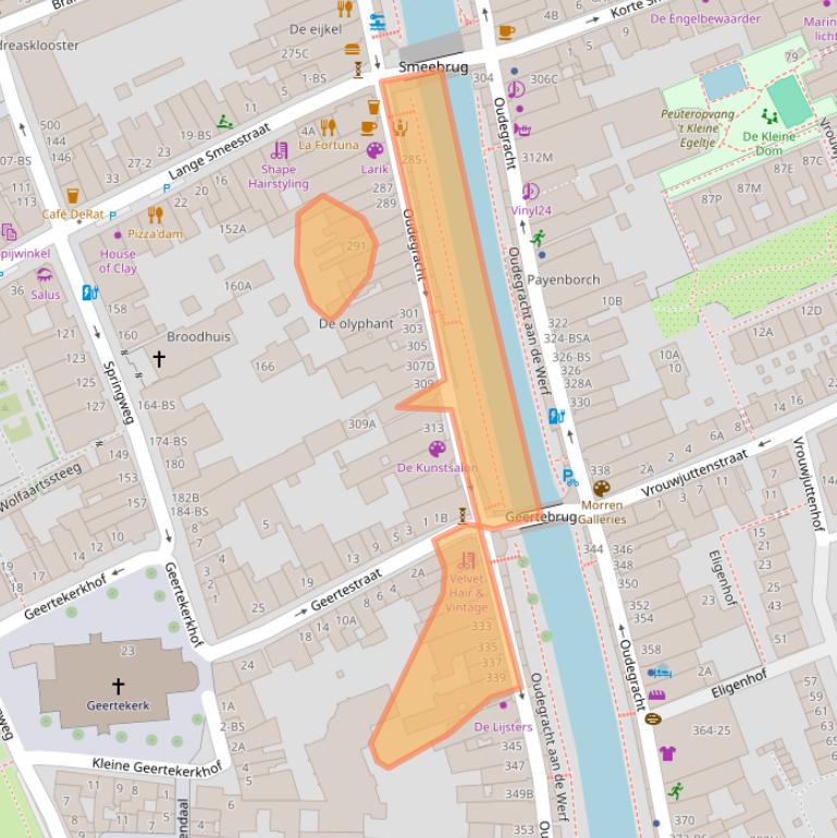 Kaart van postcodegebied 3511PC.