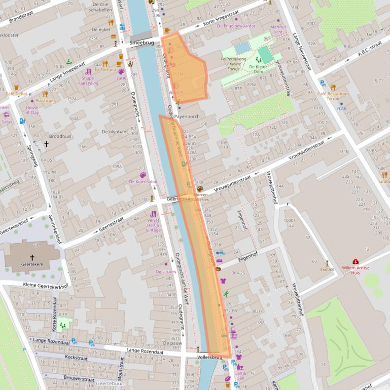 Kaart van postcodegebied 3511PK.