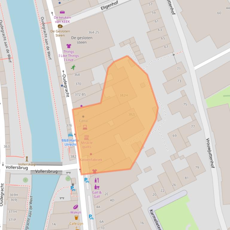 Kaart van postcodegebied 3511PR.