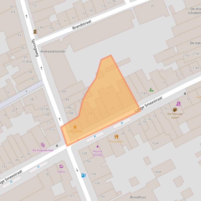 Kaart van postcodegebied 3511PT.