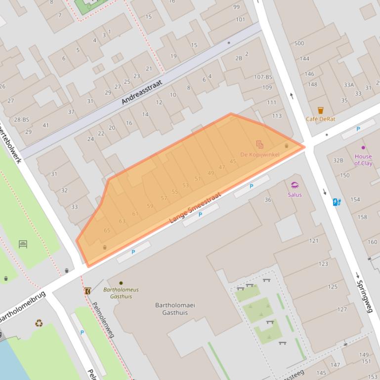 Kaart van postcodegebied 3511PV.