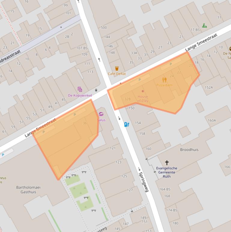 Kaart van postcodegebied 3511PX.