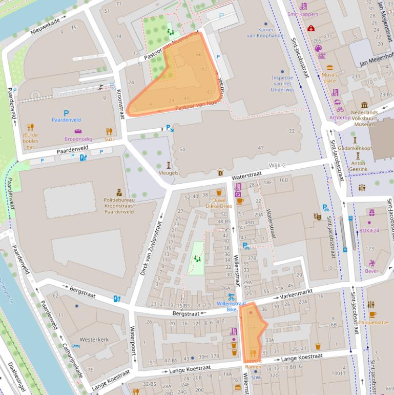 Kaart van postcodegebied 3511RG.