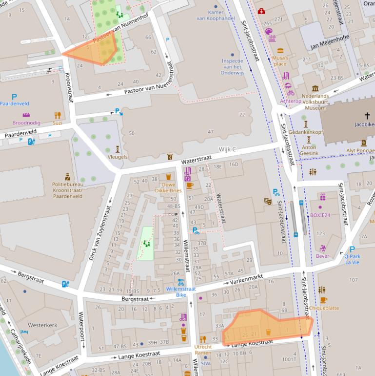 Kaart van postcodegebied 3511RL.