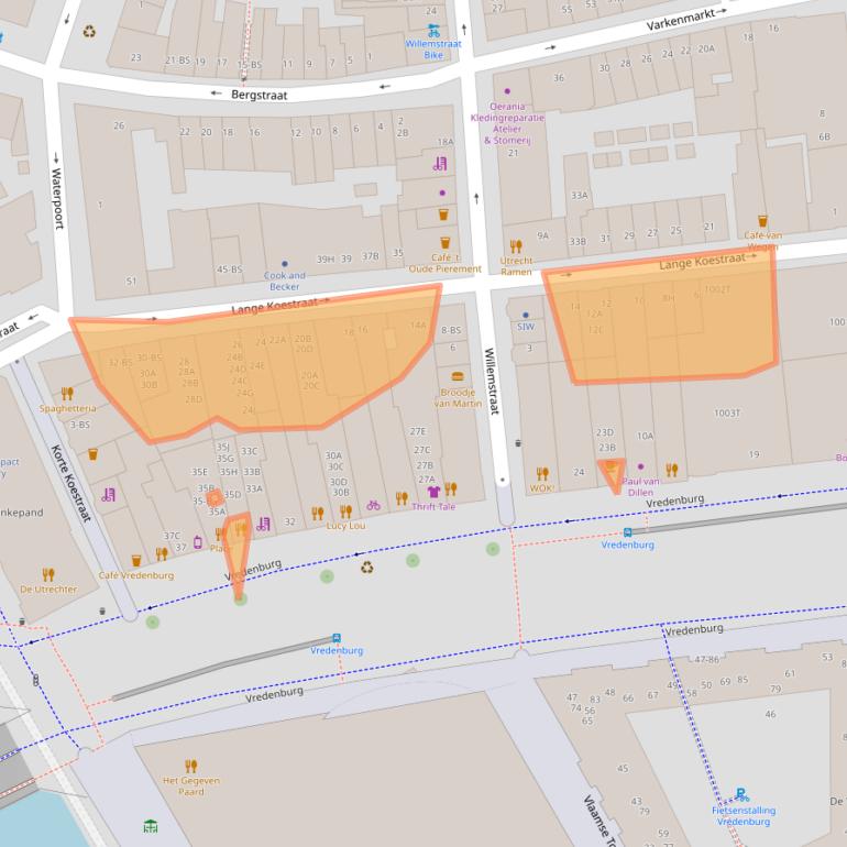 Kaart van postcodegebied 3511RN.