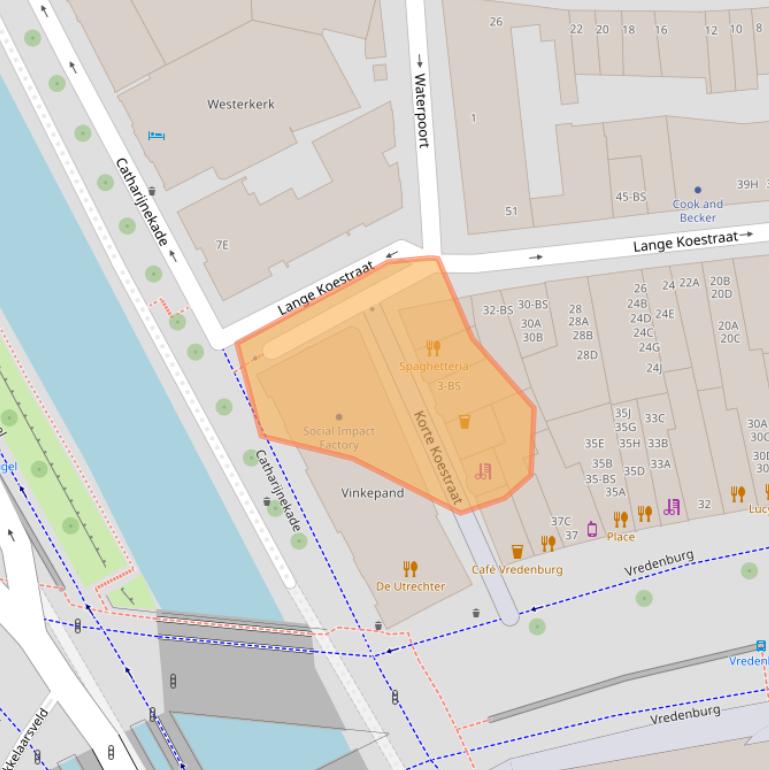 Kaart van postcodegebied 3511RP.