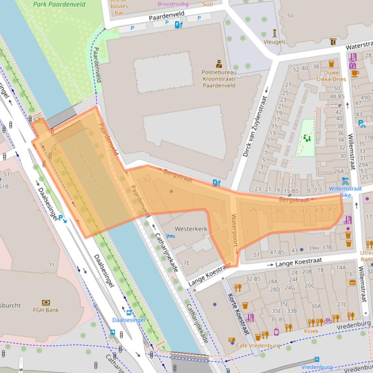 Kaart van postcodegebied 3511RS.