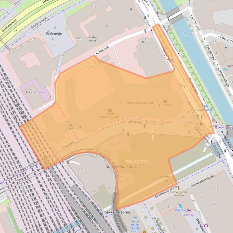 Kaart van postcodegebied 3511SB.