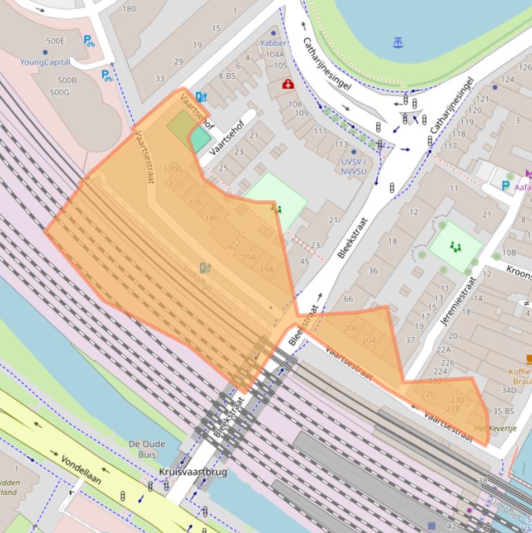 Kaart van postcodegebied 3511TG.