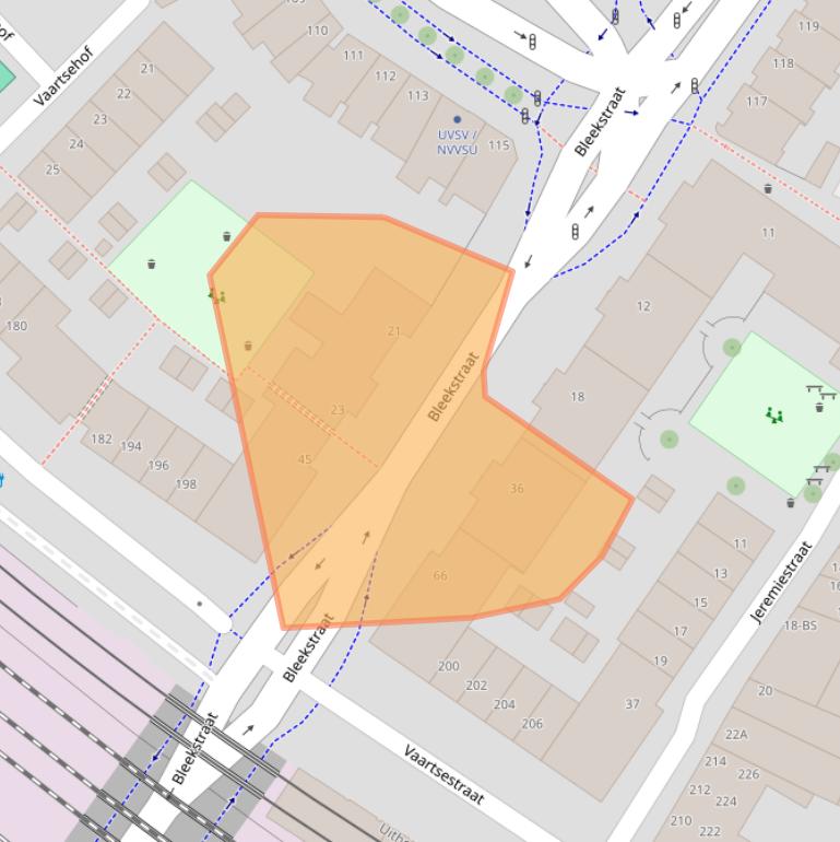Kaart van postcodegebied 3511TR.
