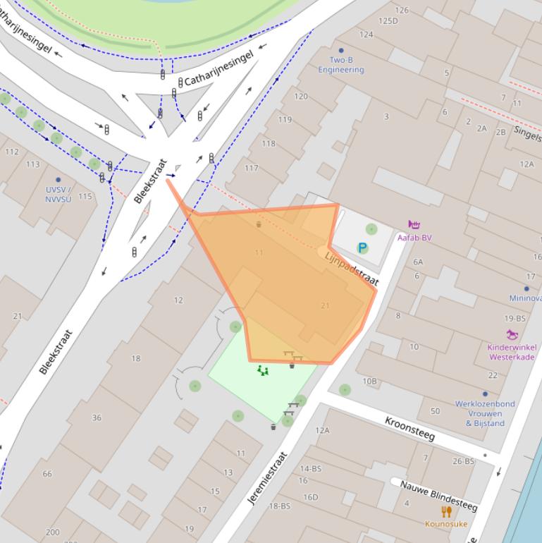 Kaart van postcodegebied 3511TS.