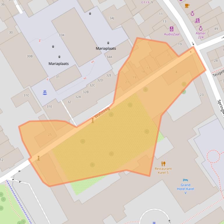 Kaart van postcodegebied 3511VA.