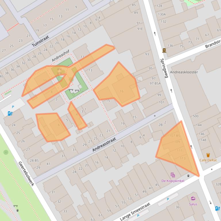 Kaart van postcodegebied 3511VM.