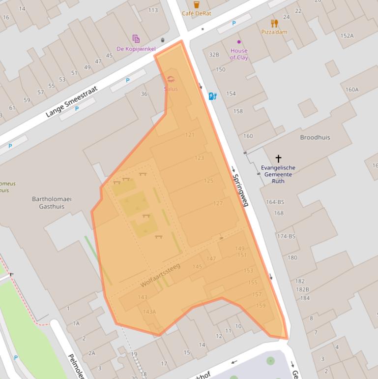 Kaart van postcodegebied 3511VN.