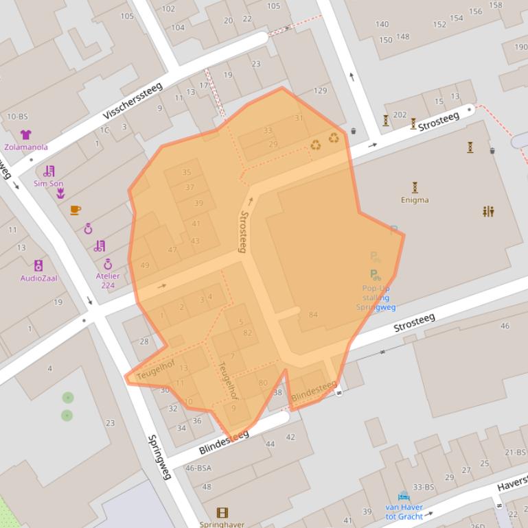 Kaart van postcodegebied 3511VR.
