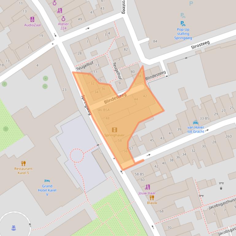 Kaart van postcodegebied 3511VS.