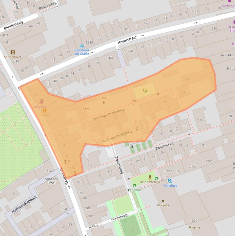 Kaart van postcodegebied 3511VT.