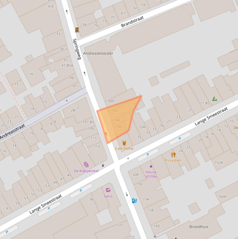 Kaart van postcodegebied 3511VX.