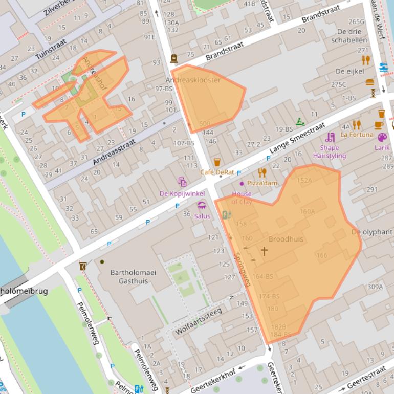 Kaart van postcodegebied 3511VZ.
