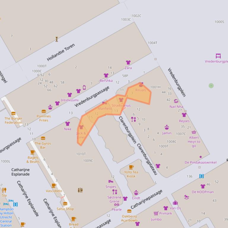 Kaart van postcodegebied 3511WD.