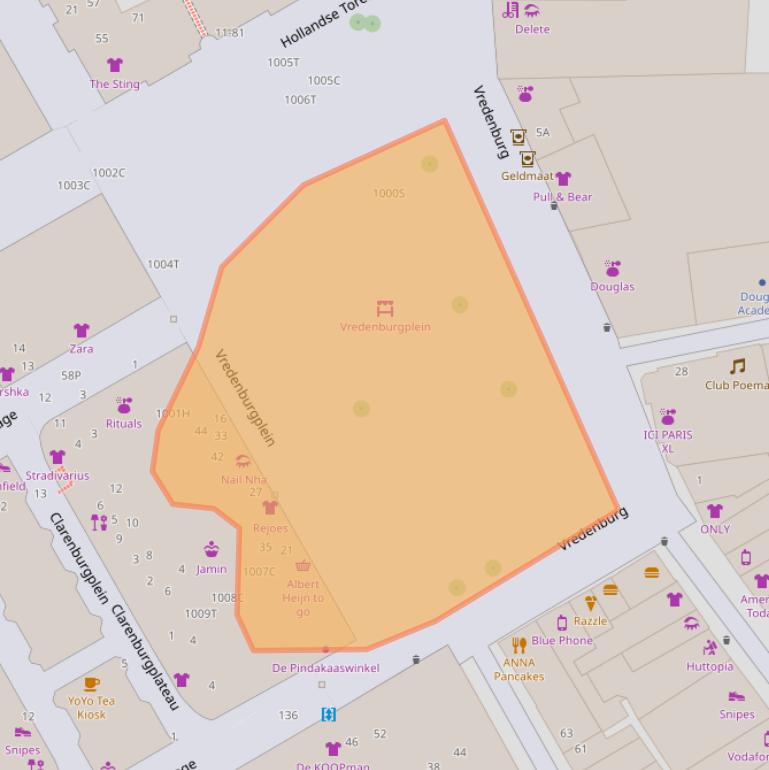 Kaart van postcodegebied 3511WH.