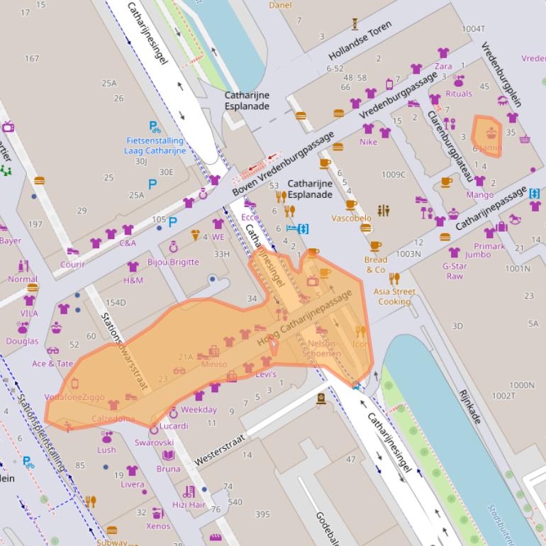 Kaart van postcodegebied 3511WP.