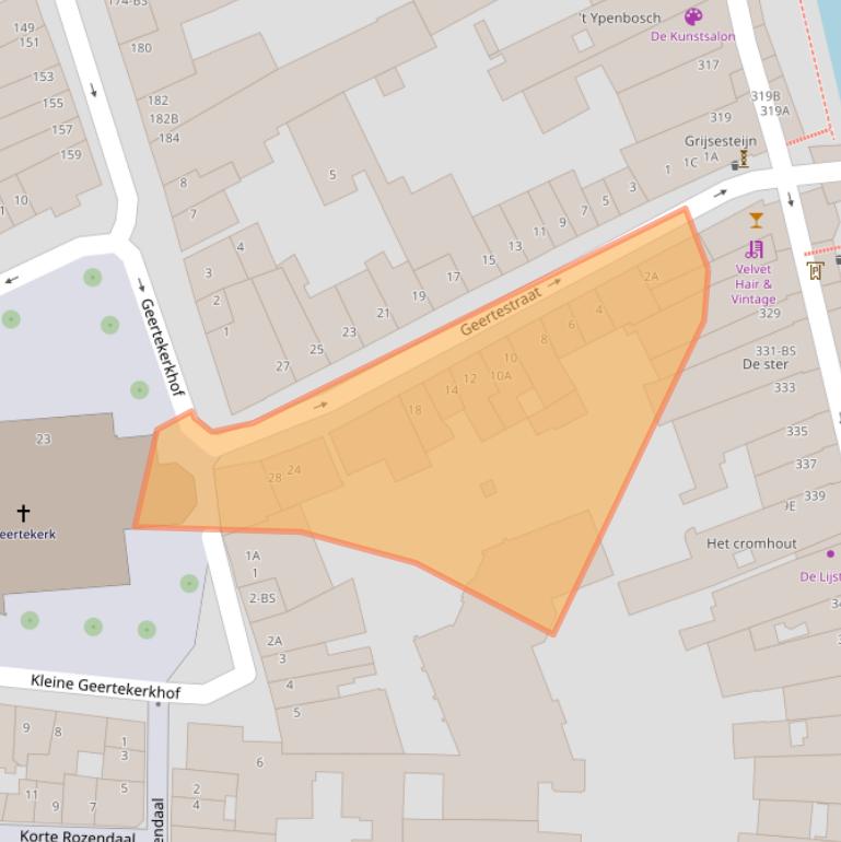Kaart van postcodegebied 3511XE.