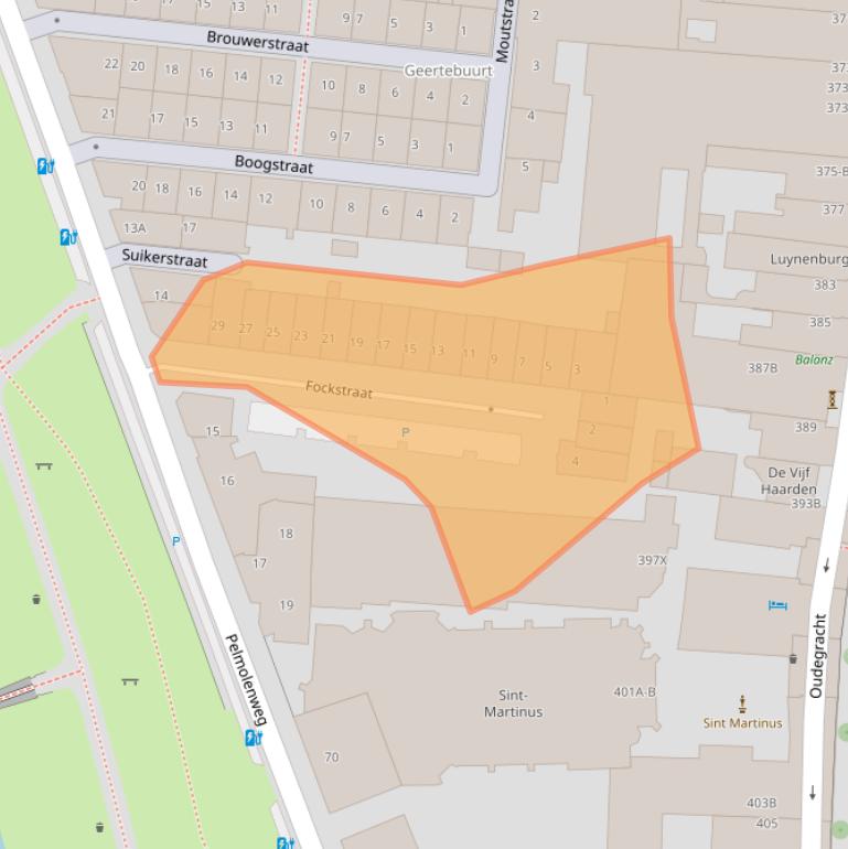 Kaart van postcodegebied 3511XW.