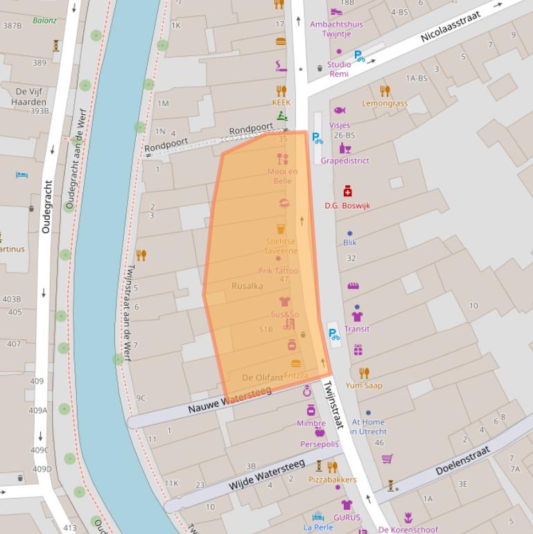 Kaart van postcodegebied 3511ZH.