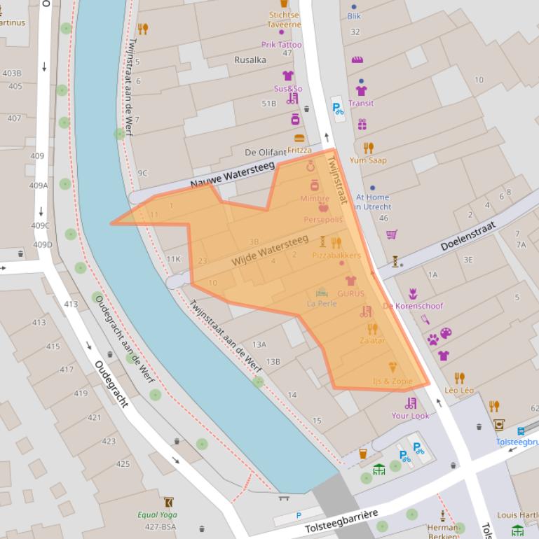 Kaart van postcodegebied 3511ZJ.