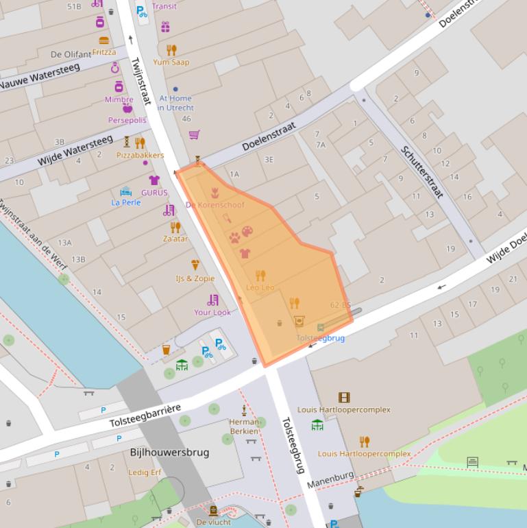 Kaart van postcodegebied 3511ZM.