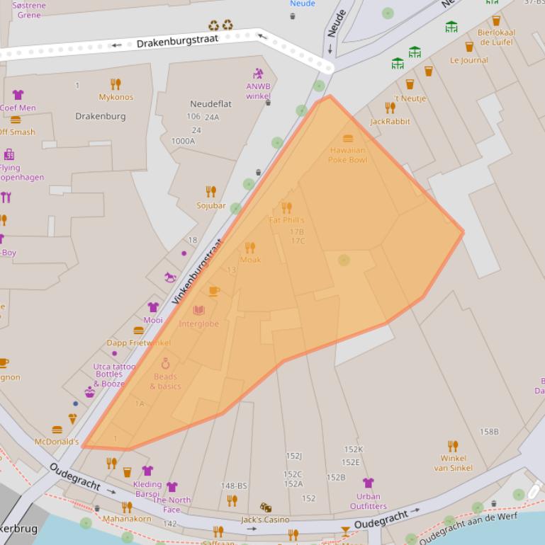 Kaart van postcodegebied 3512AA.