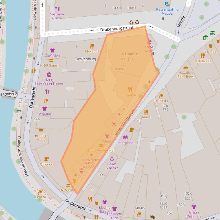 Kaart van postcodegebied 3512AB.