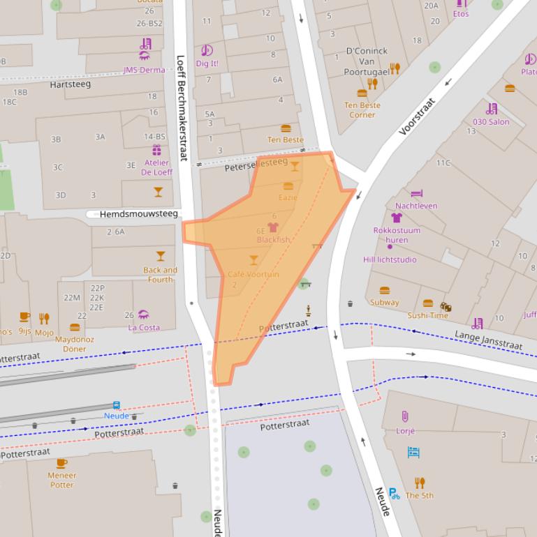 Kaart van postcodegebied 3512AM.