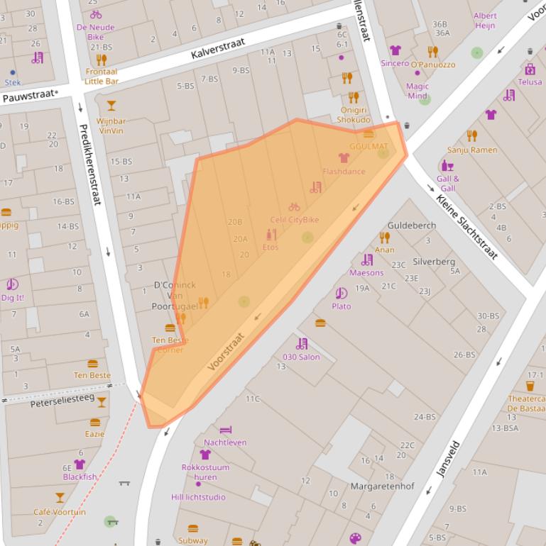Kaart van postcodegebied 3512AN.