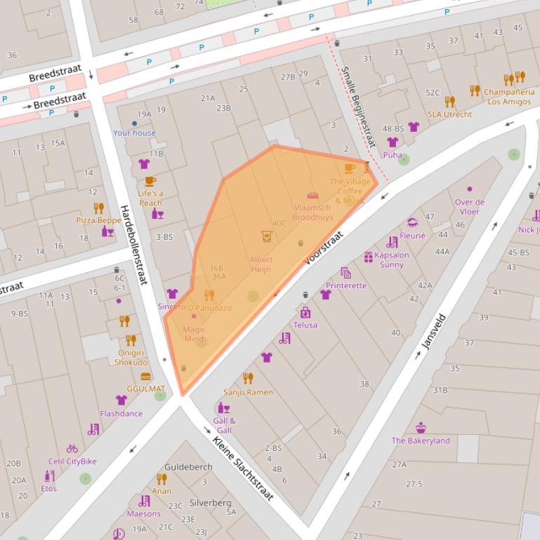 Kaart van postcodegebied 3512AP.