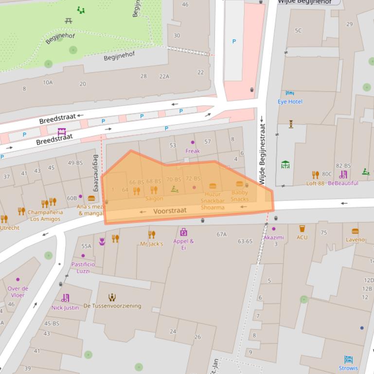 Kaart van postcodegebied 3512AS.