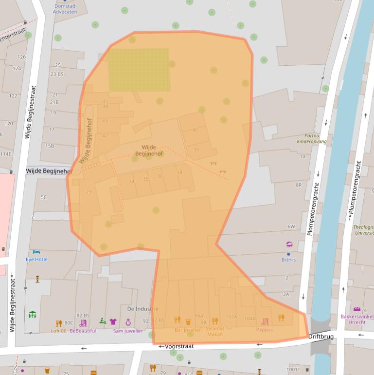 Kaart van postcodegebied 3512AV.