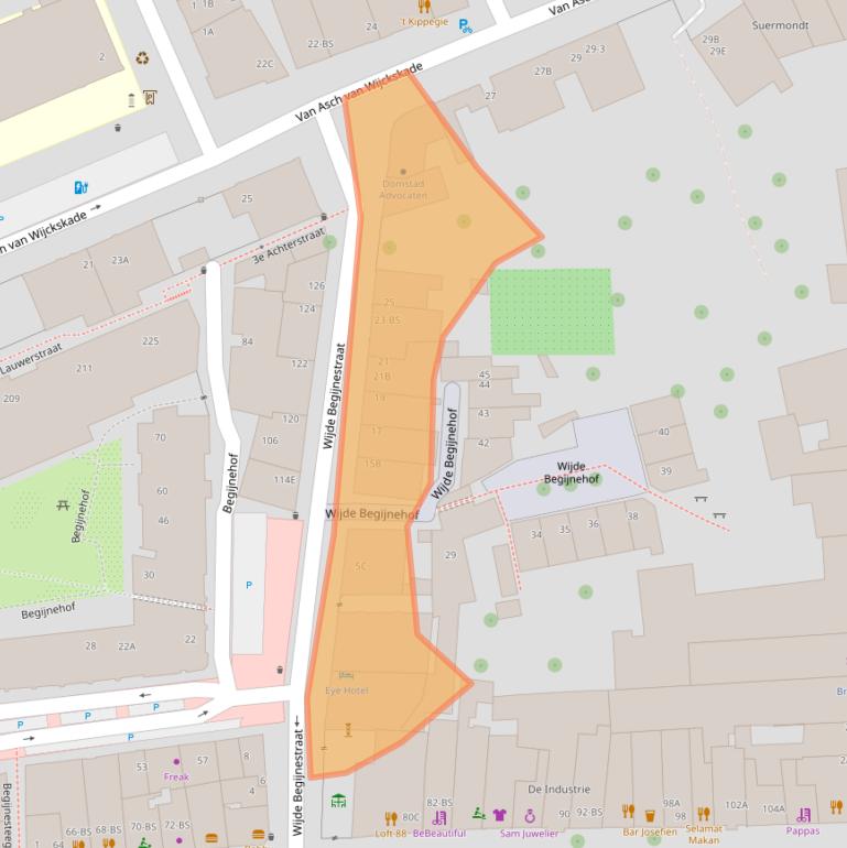 Kaart van postcodegebied 3512AW.