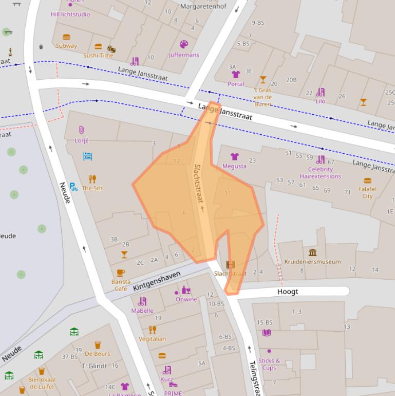 Kaart van postcodegebied 3512BC.