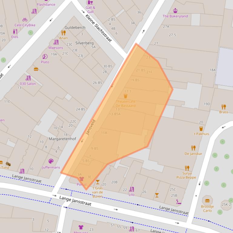 Kaart van postcodegebied 3512BD.